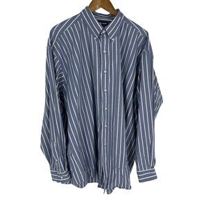 Ralph Lauren Blake Mens Striped Button-Down Long-Sleeve Shirt Size XXL